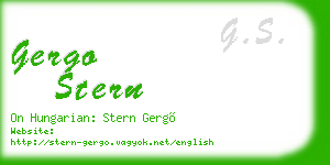 gergo stern business card